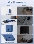 citicr Portable Charger Power Bank, 10000mAh PD20W USB C Fast Charging - Image 3