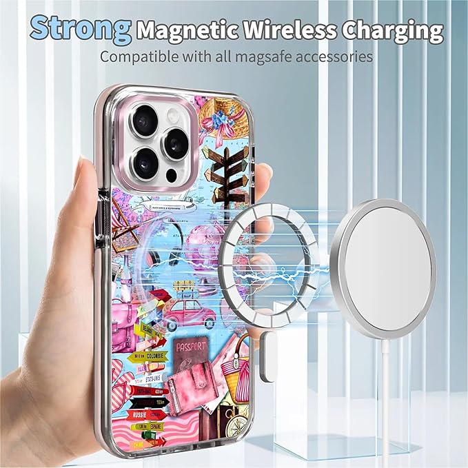 Case for iPhone 14 Pro, Cover Holiday Trip World Map Phone Case Design，for - Image 4