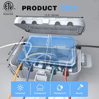 Flemoon Outdoor Electrical Box Waterproof, IP54 Waterproof Extension Cord Cover - Image 3