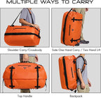 Haimont Large Waterproof Duffel Backpack Roll-Top Heavy Duty Dry Duffle Bag - Image 5