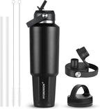 HYDROWION 32 oz Insulated Water Bottle, Car Water Bottle Holder by HYDROWION