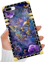 Compatible with iPhone 8 Plus 7 Plus Case, Glistening Golden Butterfly Vibrant - Image 5