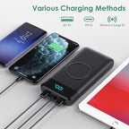 Wireless Portable Charger 30, 15W Wireless Charging USB C Power Bank, 25W PD QC - Image 5