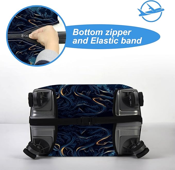 Luggage Cover Protector for 22-24 Inch Suitcases, TSA Approved Elastic Travel - Image 5