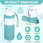 LemonRoad 4 Pcs 26 oz Silicone Collapsible Water Bottle, Portable Foldable - Image 2