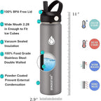 SENDESTAR Stainless Steel Water Bottle, Wide Mouth Water Bottle 24 oz - Image 3