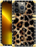 Compatible with iPhone 13 Pro Case, Seamless Gold Chain Leopard Luxury Golden by Unknown