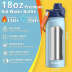 baab 18oz Kids Water Bottle, Insulated Kids Water Bottle - Image 2