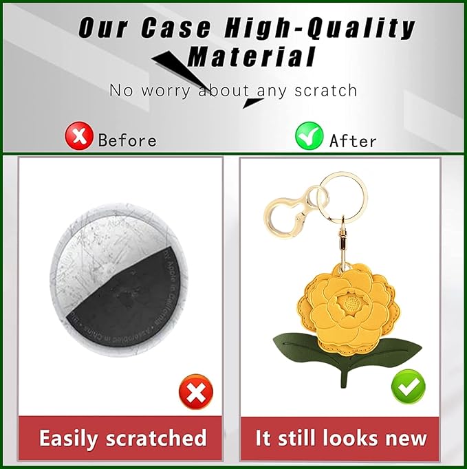 BORKUANA Leather Keychain Holder Case Compatible - Image 3