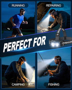 Headlamp Rechargeable 2PCS, 4500L Super Bright Light Bright LED Rechargeable - Image 5