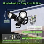 ALUSSO Motion Sensor Outdoor Lights, 30W 3500LM Flood Lights Outdoor 120V - Image 2