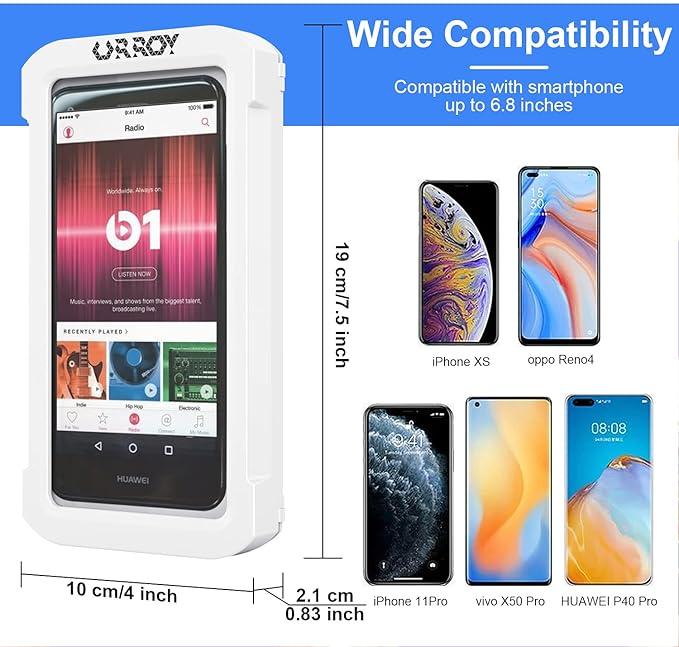 URROY Shower Phone Holder Waterproof, 360° Rotation Shower Phone Case, Anti-Fog - Image 4