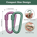 Craebuer Carabiner, 2 inch D-Ring Locking Carabiner Clip, Snap Hook Sport - Image 3