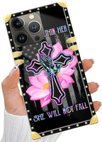Compatible with iPhone 14 Pro Max Case, Praying Cross Hands Luxury Golden - Image 5