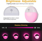 YUNLEX 2 Pack Pink Battery Night Light, Motion Activated Night Light, 2.6" - Image 5