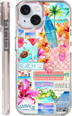 Case for iPhone 13/14, Coastal Beach Cover Coquette Collage Phone Case by Toulas