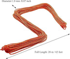 1.8mm Fluorescent Reflective Guyline Tent Rope Camping Cord Paracord, 65 Feet - Image 2