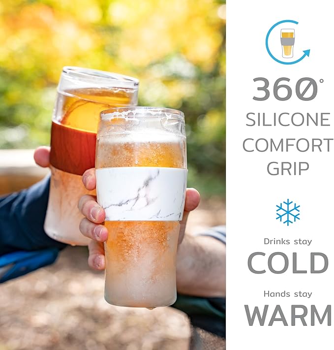 Host FREEZE Beer Glasses, Frozen Beer Mugs, Freezable Pint Glass Set, Insulated - Image 3