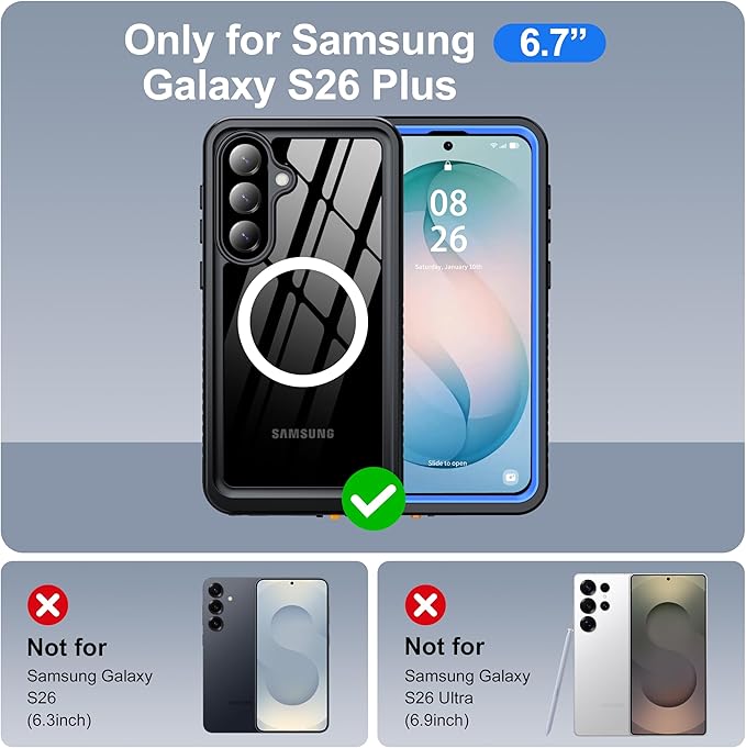 ANTSHARE IP68 Waterproof Case for Samsung Galaxy S26 Plus - Image 2