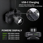 KunHe 2 Pack 333LM Aluminum Alloy Headlamp 1800mAh Rechargeable Headlamp - Image 4