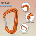 BEIFENG Heavy Duty Lightweight Locking Carabiner Clips D Ring - Image 3
