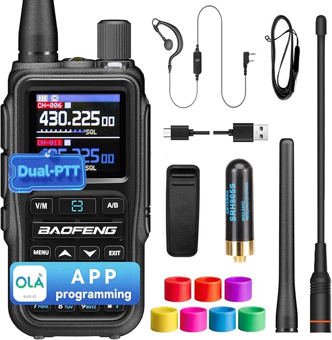 BAOFENG UV5RMINI Two Way Radio NOAA Weather Radio Dual PTT 999CH Survival APP by BAOFENG