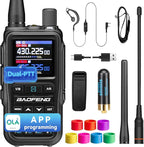 BAOFENG UV5RMINI Two Way Radio NOAA Weather Radio Dual PTT 999CH Survival APP by BAOFENG
