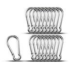Small Carabiner Clip Hooks, 304 Stainless Steel Spring Snap Hook Fits Camping by KINLINK