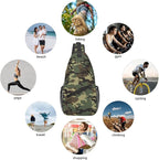 Camo Crossbody Sling Bags for Men Classic Green Brown Black Colors Camouflage - Image 5