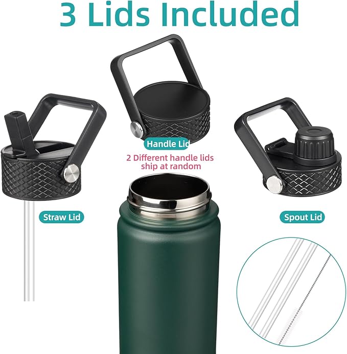 Konokyo 18 oz Insulated Water Bottle Stainless Steel Sport Bottles - Image 3