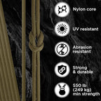 TECEUM 5/32" Paracord Rope 1000 – 1000ft / 200ft / 100ft / 50ft – Tactical - Image 3