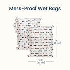 Tiny Twinkle Mess Proof Wet Bags | 2-Pack Reusable Waterproof Wet Bags - Image 9