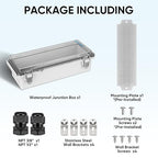 TICONN Outdoor Electrical Box Waterproof, Junction Box IP67 ABS Plastic - Image 6