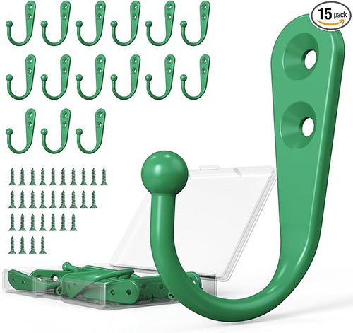 15 Pcs Black Wall Mounted Coat Hooks, Hanger Hook by PRIGVOT