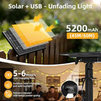 Solar Lights Outdoor Waterproof: G40 45M 150FT Shatterproof Bulbs Patio Lights - Image 3