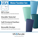 US Acrylic Newport 20 ounce Unbreakable Plastic Stackable Water Tumblers in 4 - Image 2