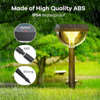 Linkind Solar Pathway Lights 8 Pack, Solar Lights Outdoor Warm White Waterproof - Image 3