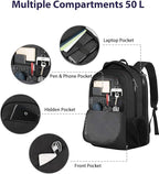 MATEIN 18.4 Inch Laptop Backpack 50 L, Extra Large Anti Theft Carryon Backpack - Image 5