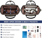 LOVEVOOK Leather Backpack for Women, 17 inch Leather Laptop Backpacks Women - Image 2