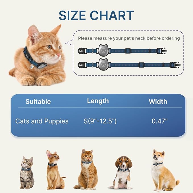 Waterproof Airtag 2nd & 1st Cat Collar, Breakaway Cat Airtag Collar - Image 6