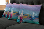 Ambesonne Abstract Oil Painting Decorative Throw Pillow Case Pack of 4 - Image 7