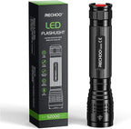 RECHOO S2000 LED Flashlight High Lumens, Super Bright, Mid-Size Tactical by RECHOO
