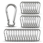 Small Carabiner Clip Hooks, Galvanized Iron Spring Snap Hook Fits Camping Hiking by KINLINK