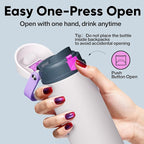 Insulated Water Bottle with Straw - Image 5