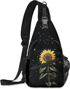 FyLybois Sunflower Sling Bag for Women Lightweight Crossbody Backpack Casual by FyLybois