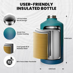 RAYMYLO Insulated Water Bottle 64 oz, Triple Wall Vacuum Stainless Steel - Image 5