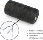 KINGLAKE 426 Feet Nylon Twine #36 Black Nylon String 2mm - Image 3