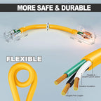 HUANCHAIN 200 ft 12/3 Gauge Outdoor Extension Cord Waterproof Heavy Duty - Image 2