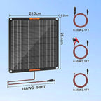 Solar Battery Charger 10W 12V Solar Trickle Car Battery Maintainer Portable - Image 6