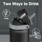 32 oz Insulated Water Bottle for Sports: Meoky Stainless Steel Water Bottle - Image 4